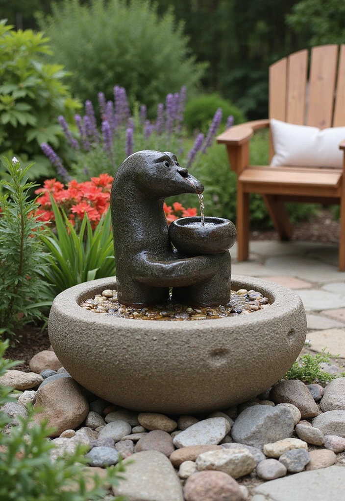 21 Back Patio Ideas for Small Space Outdoor Living - 15. Small Water Feature