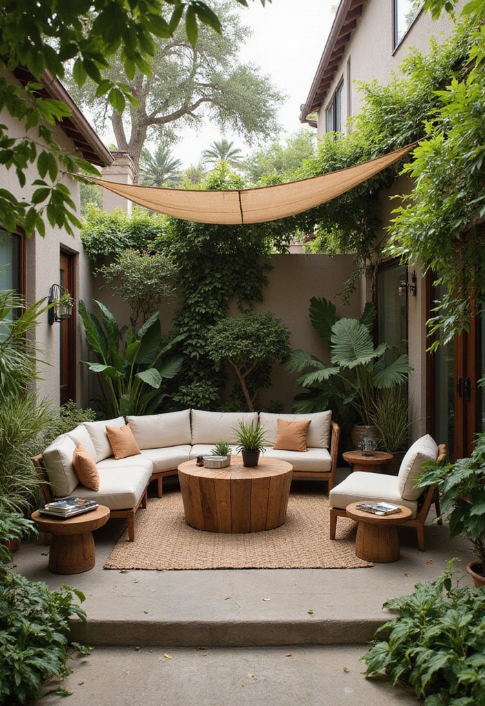 21 Back Patio Ideas for Small Space Outdoor Living - 20. Eco-Friendly Decor