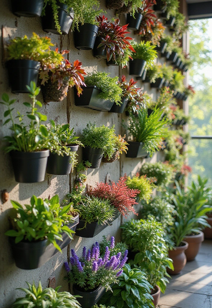 21 Back Patio Ideas for Small Space Outdoor Living - 5. Vertical Garden Wall