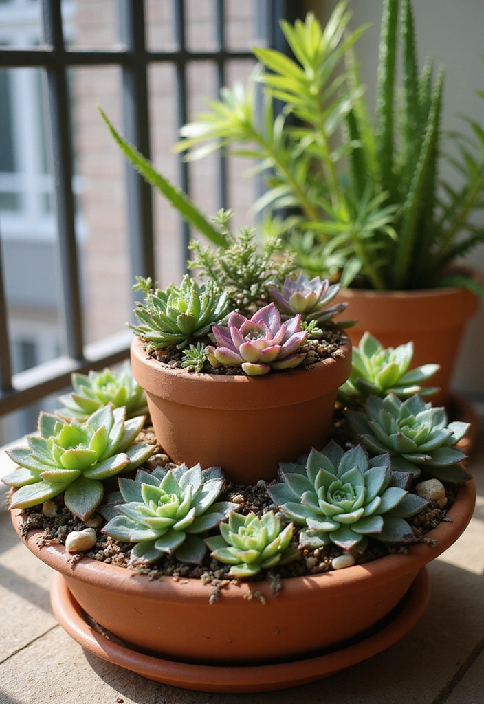 21 Balcony Plants Ideas for Small Spaces - 1. Succulent Paradise