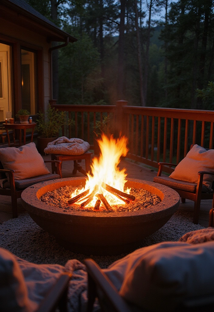 21 Balcony Plants Ideas for Small Spaces - 10. Cozy Fire Pit