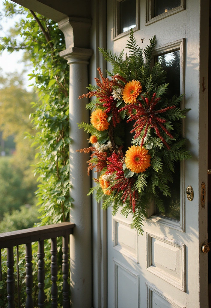 21 Balcony Plants Ideas for Small Spaces - 16. Seasonal Wreaths