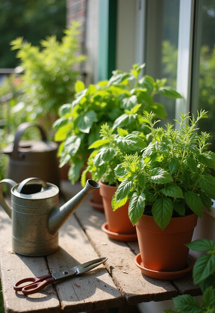 21 Balcony Plants Ideas for Small Spaces - 2. Herb Garden Haven