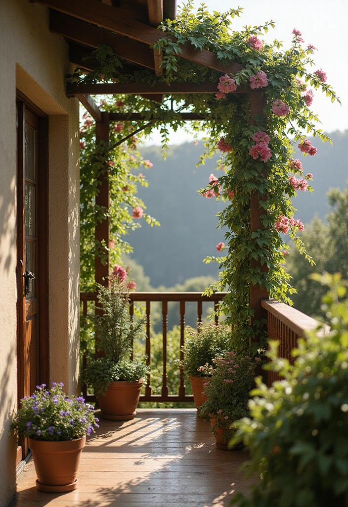 21 Balcony Plants Ideas for Small Spaces - 21. Garden Trellis Decor