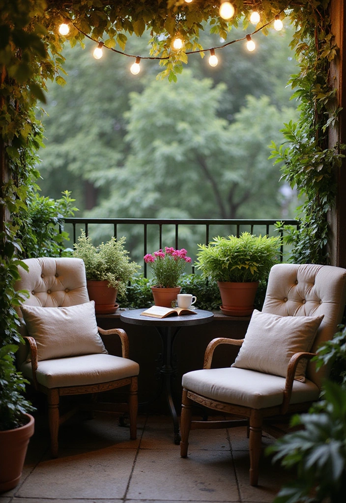 21 Balcony Plants Ideas for Small Spaces - 6. Cozy Seating Nook