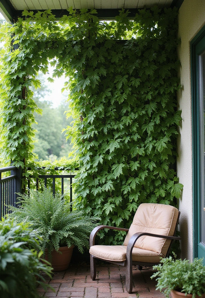 21 Balcony Plants Ideas for Small Spaces - 9. Climbing Vines for Privacy