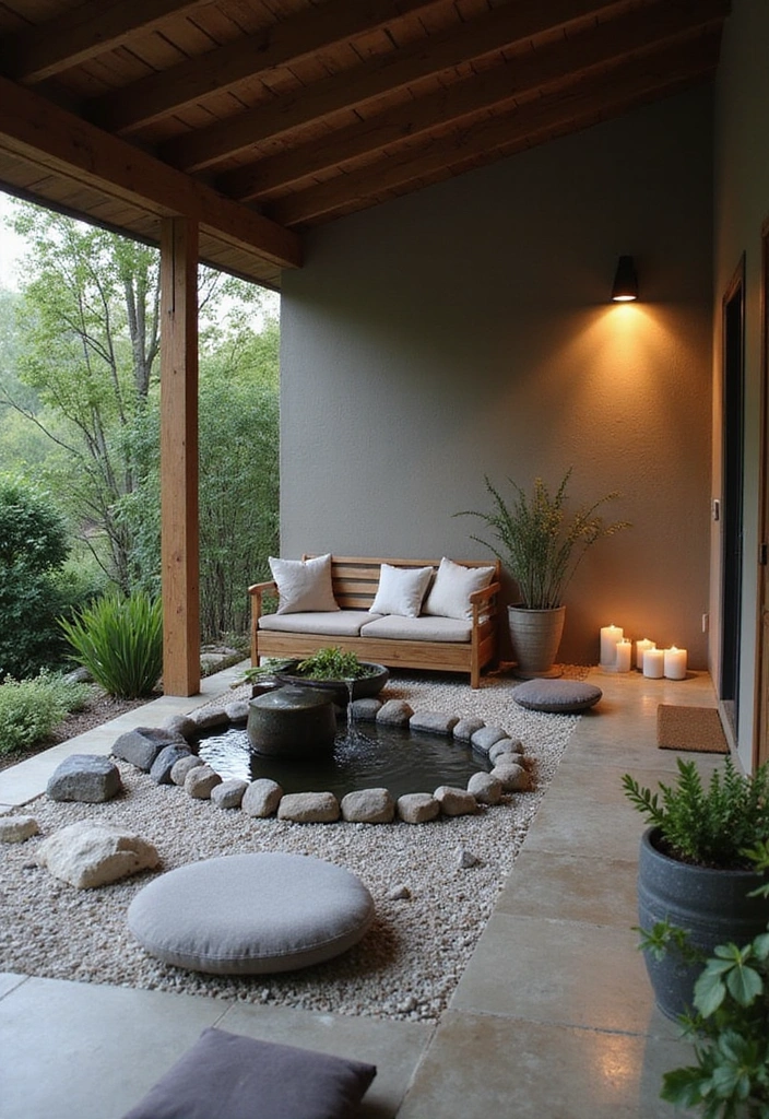 21 Best 3 Season Porch Ideas - 11. Zen Garden Feel