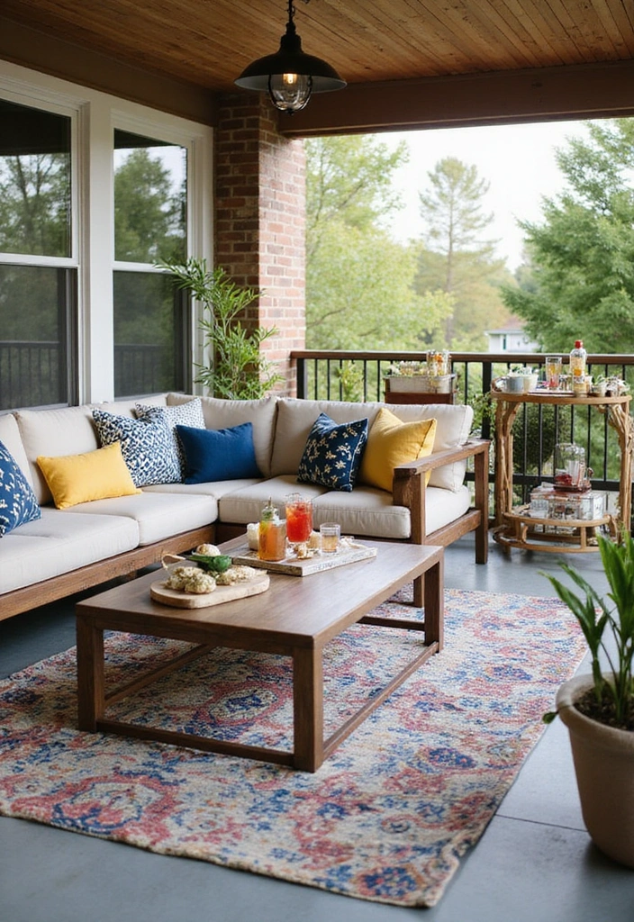 21 Best 3 Season Porch Ideas - 19. Chic Lounge Area