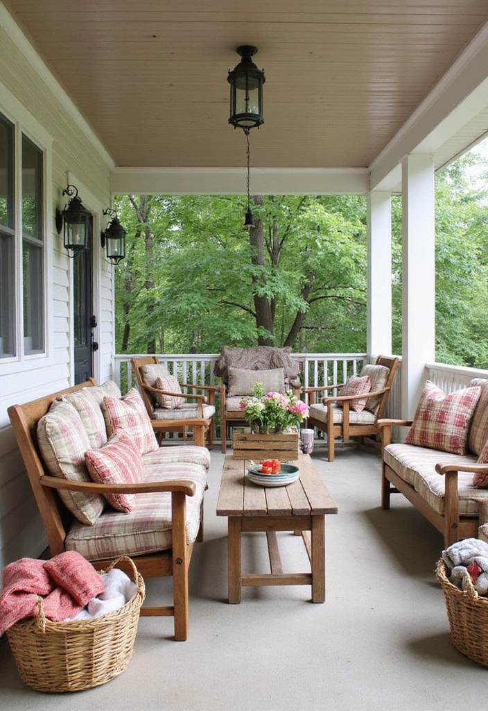 21 Best 3 Season Porch Ideas - 2. Farmhouse Style Decor