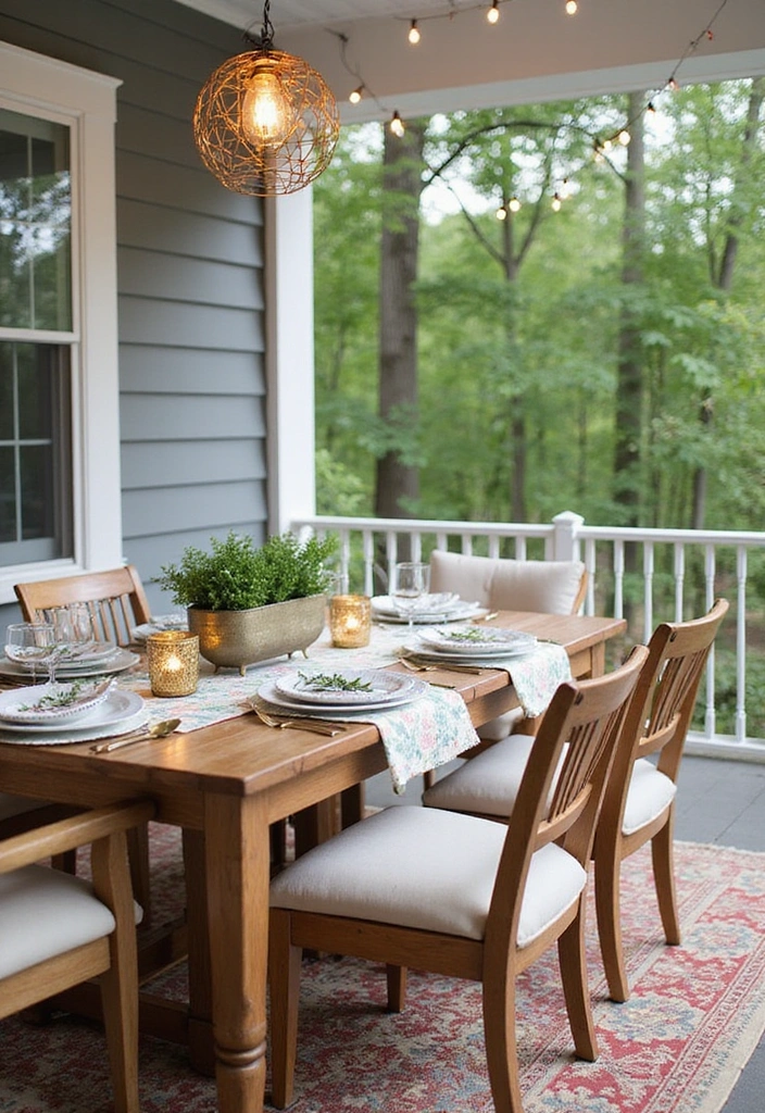 21 Best 3 Season Porch Ideas - 3. Elegant Outdoor Dining