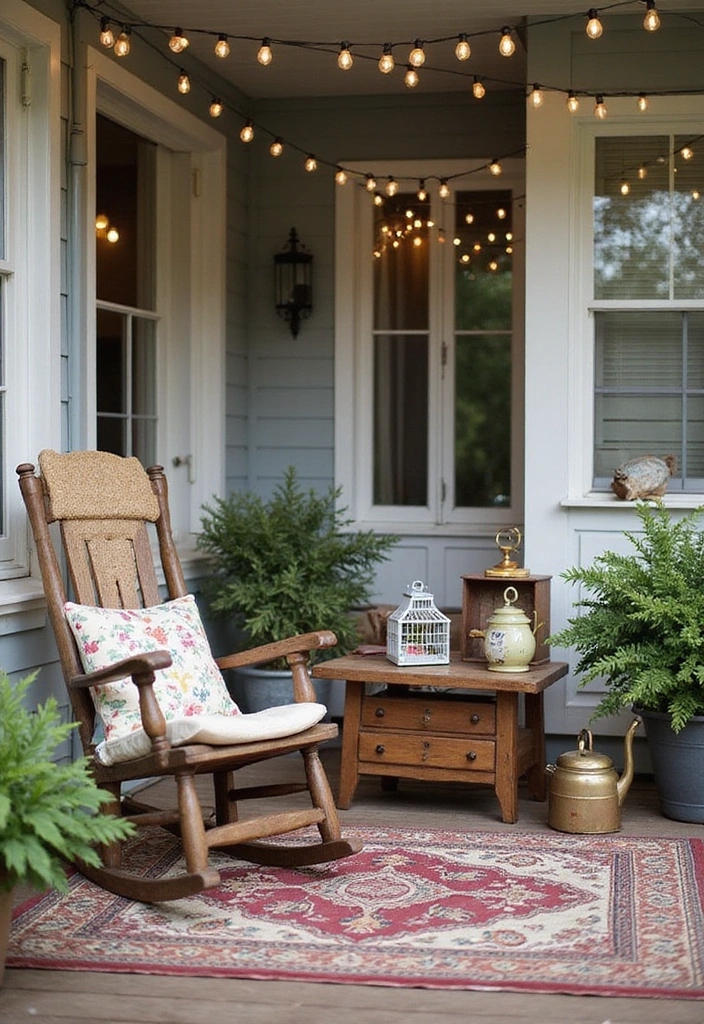 21 Best 3 Season Porch Ideas - 4. Vintage Charm