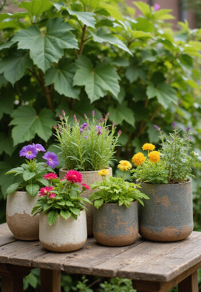 21 Cozy Backyard Ideas for Sustainable Outdoor Living - 12. Eco-Friendly Planters