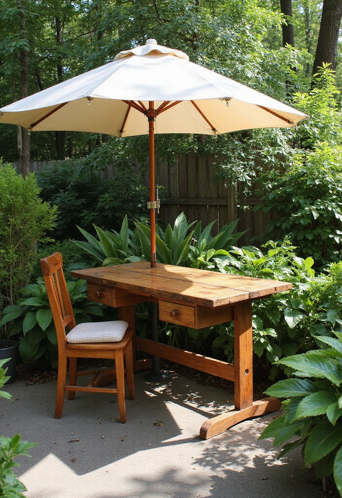 21 Cozy Backyard Ideas for Sustainable Outdoor Living - 16. Cozy Outdoor Workspace