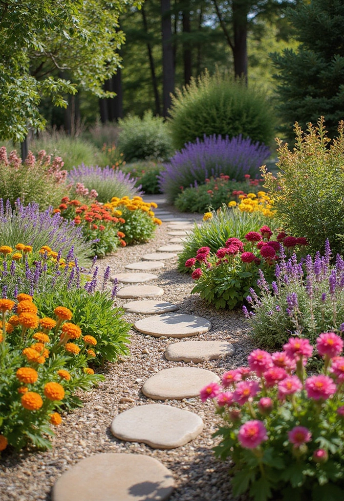 21 Cozy Backyard Ideas for Sustainable Outdoor Living - 18. Colorful Flower Beds