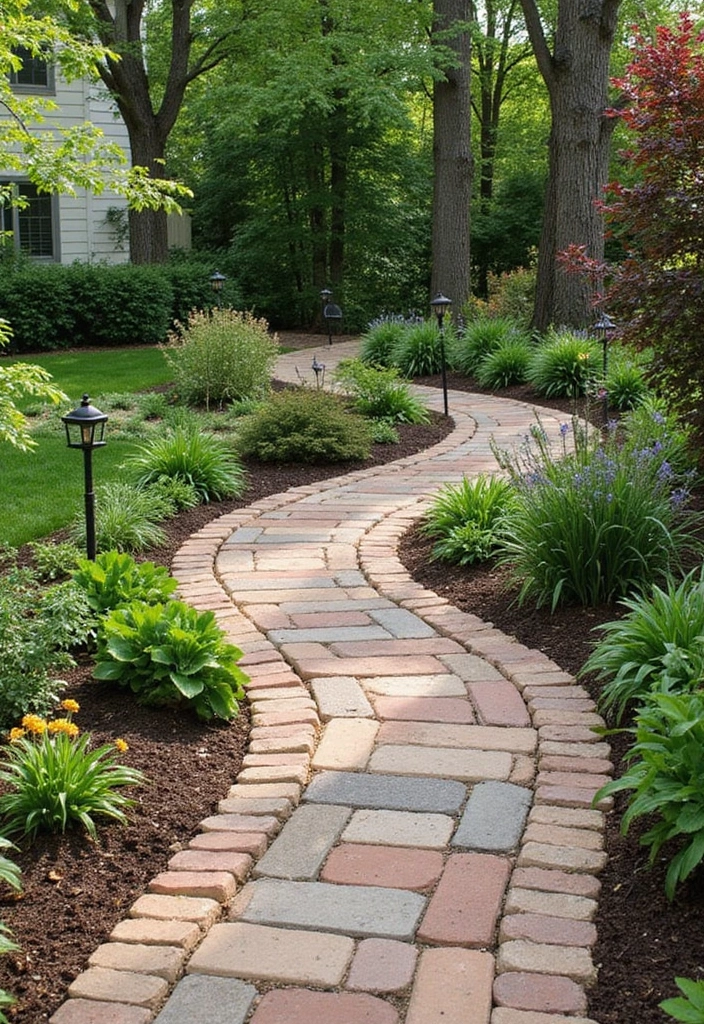 21 Cozy Backyard Ideas for Sustainable Outdoor Living - 2. Sustainable Garden Pathway