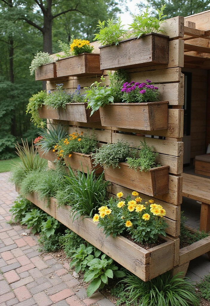 21 Cozy Backyard Ideas for Sustainable Outdoor Living - 5. Vertical Garden Wall