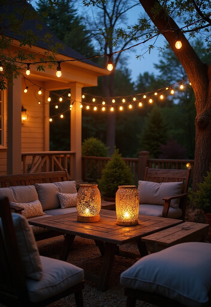 21 Cozy Backyard Ideas for Sustainable Outdoor Living - 6. Eco-Conscious Lighting