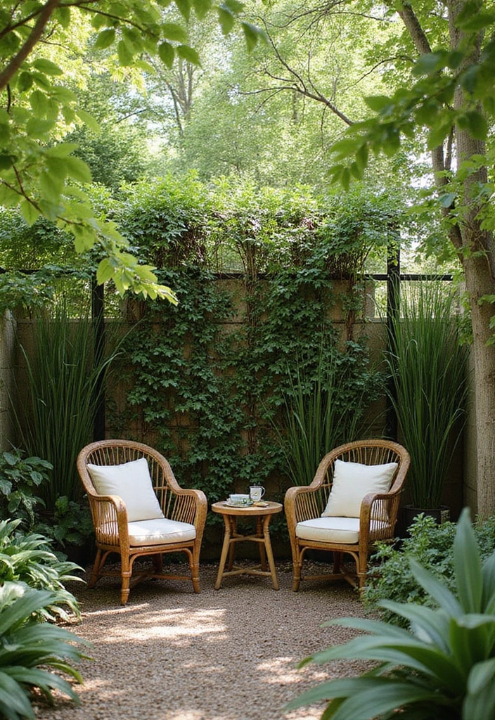 21 Cozy Backyard Ideas for Sustainable Outdoor Living - 7. Natural Privacy Screens