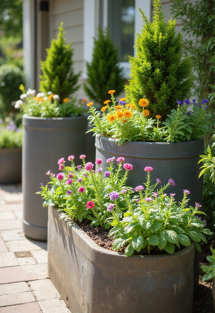 21 Eco-Friendly Patio Furniture Ideas for Your Outdoor Living Space - 19. Sustainable Planters