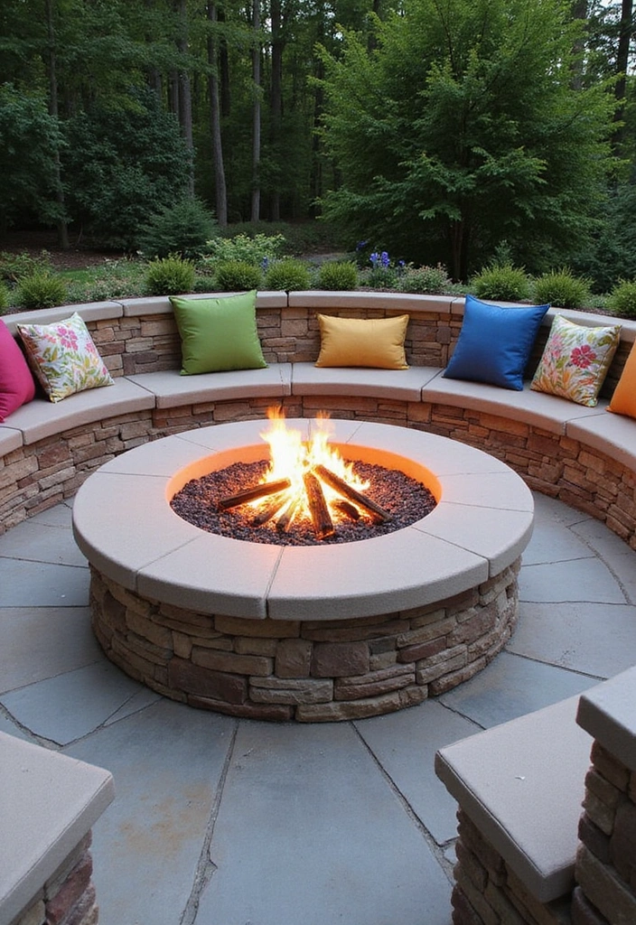 21 Fire Pit Ideas for a Cozy Backyard Experience - 11. Fire Pit with Seating Walls