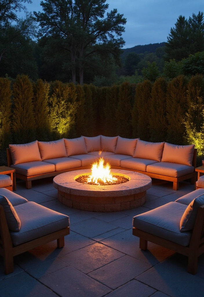 21 Fire Pit Ideas for a Cozy Backyard Experience - 17. Fire Pit with Lounge Area