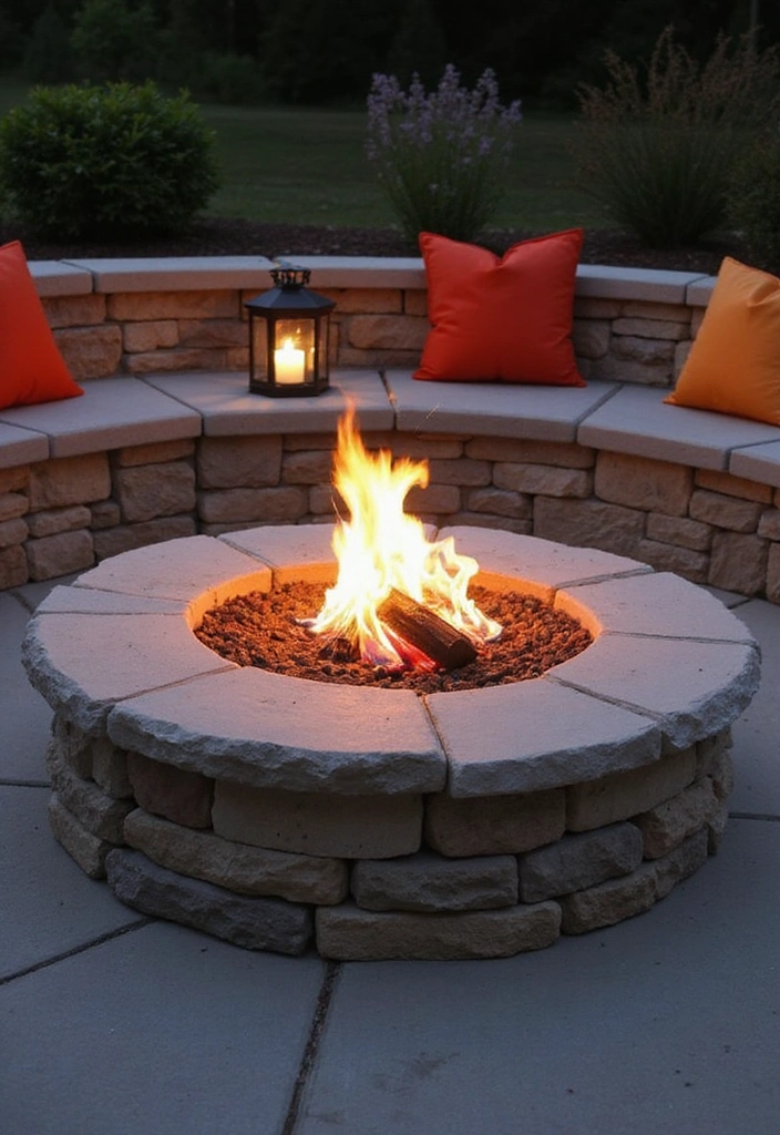 21 Fire Pit Ideas for a Cozy Backyard Experience - 8. Fire Pit with Built-in Seating