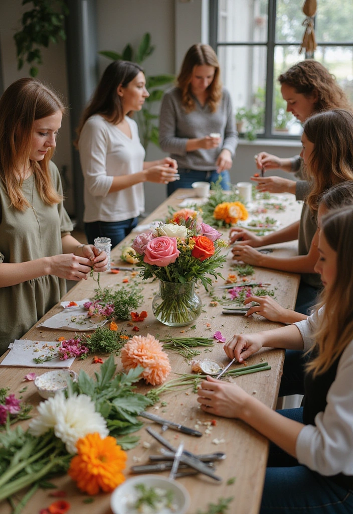 21 Flower Garden Ideas for Stunning Indoor Decor - 13. Floral Arranging Workshops: Learn and Create