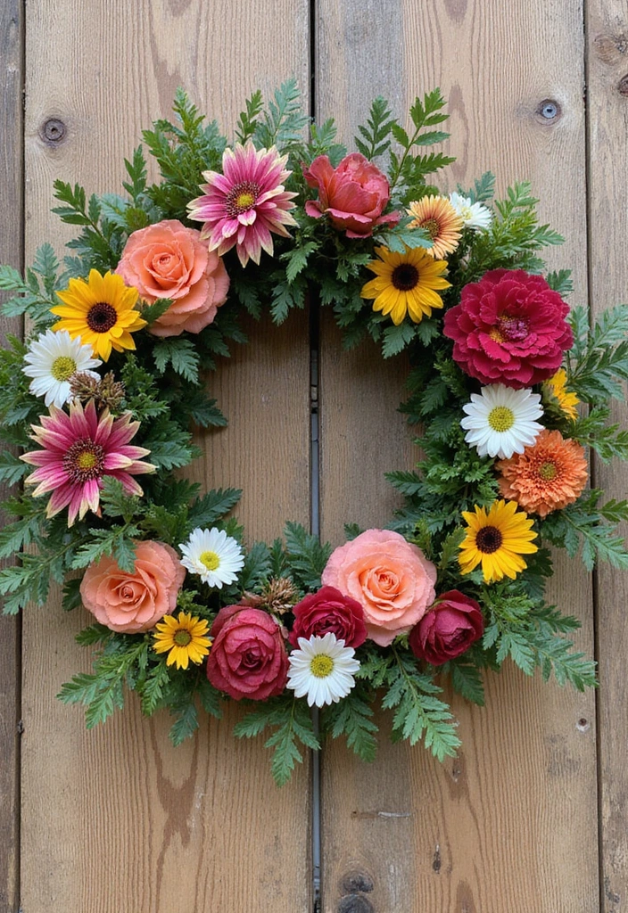 21 Flower Garden Ideas for Stunning Indoor Decor - 14. DIY Floral Wreaths: Welcome Home