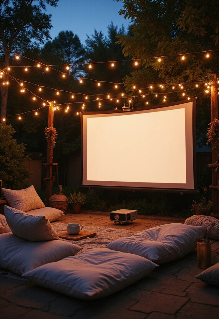 21 Patio Extension Ideas for Small Space Outdoor Living - 8. Outdoor Movie Night