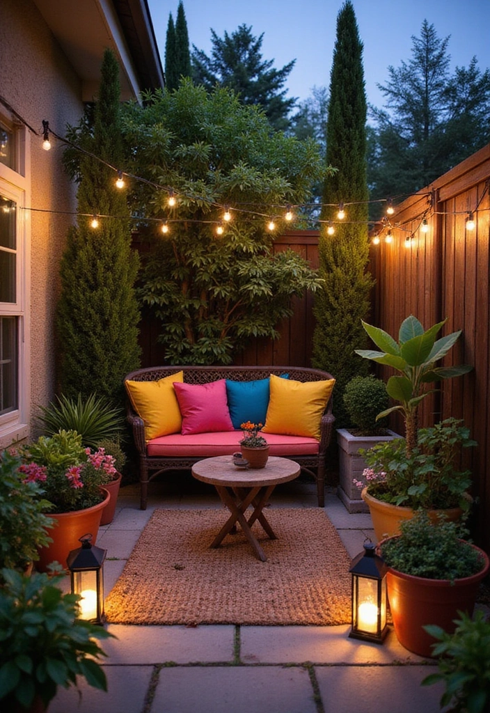 21 Small Outdoor Patio Ideas - 1. Cozy Corner Nook