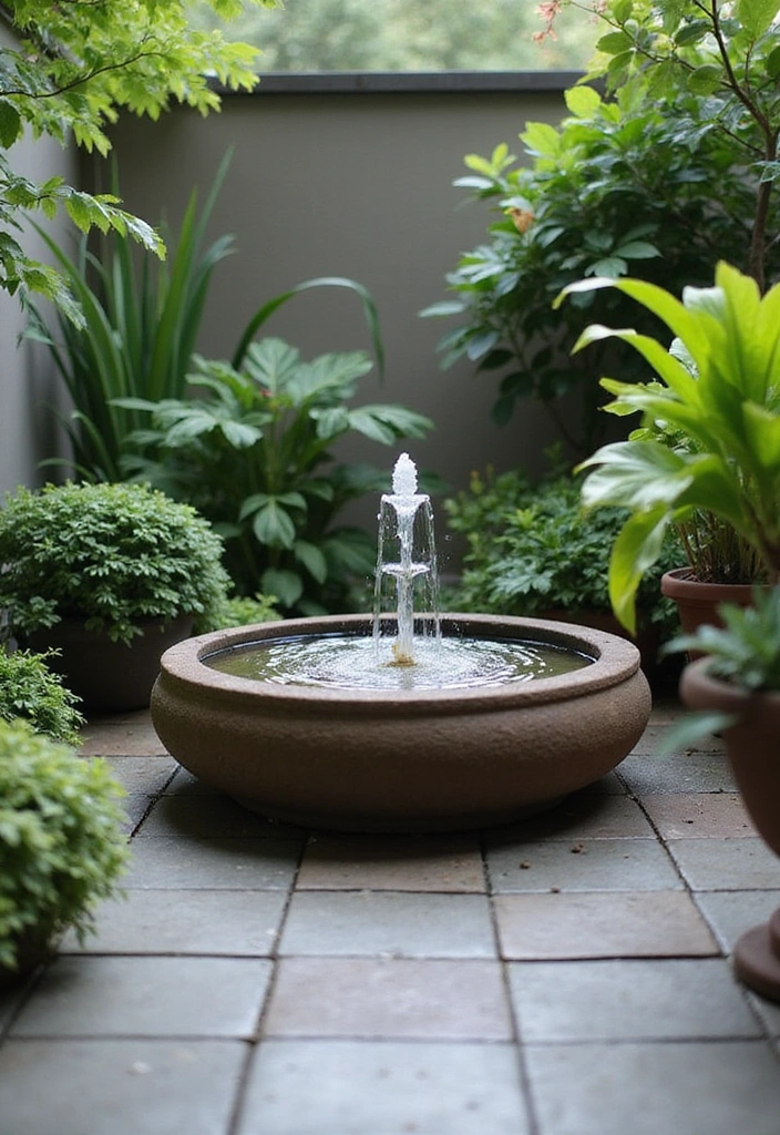 21 Small Outdoor Patio Ideas - 19. Water Features