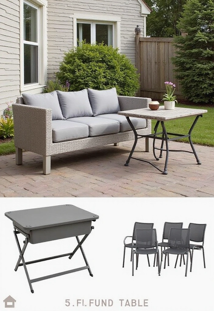 21 Small Outdoor Patio Ideas - 3. Multi-Functional Furniture