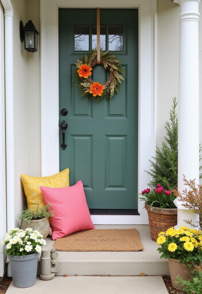 21 Small Porch Ideas for Urban Outdoor Living - 12. Seasonal Decor Changes