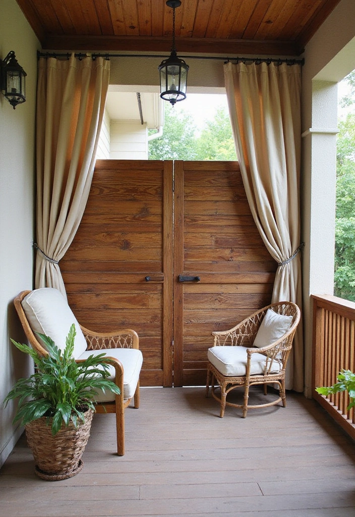 21 Small Porch Ideas for Urban Outdoor Living - 17. Outdoor Privacy Screens