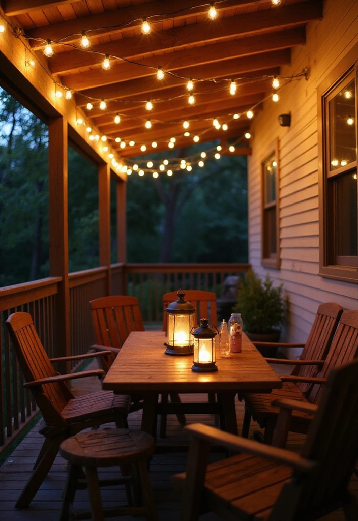 21 Small Porch Ideas for Urban Outdoor Living - 5. Cozy Lighting