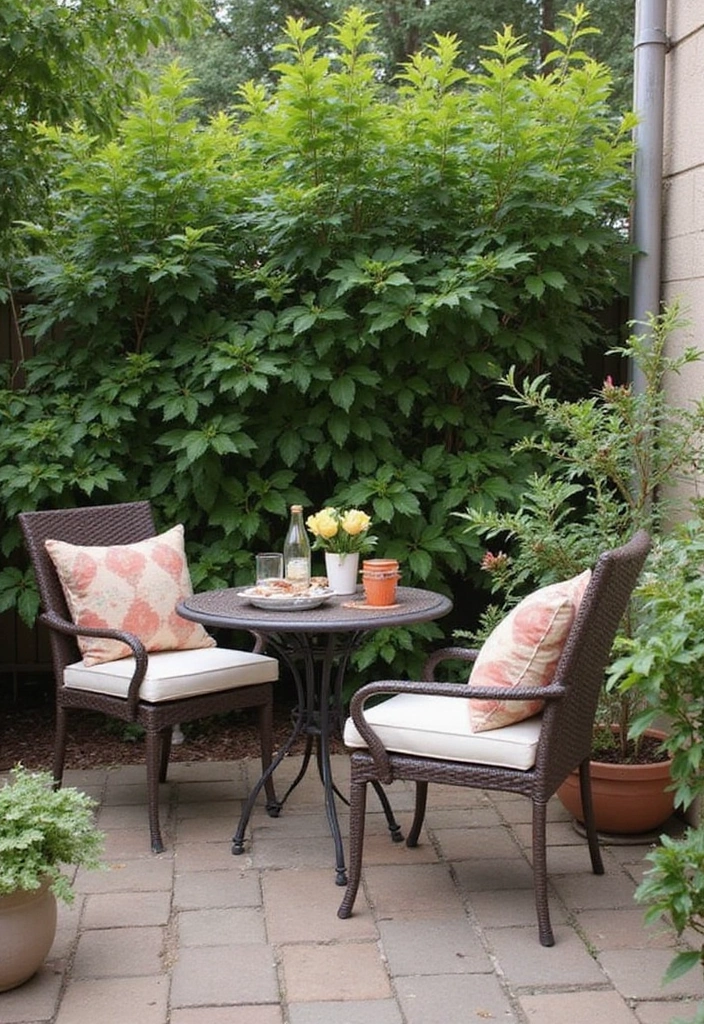 21 Tiny Patio Ideas for Cozy Outdoor Living - 20. Small Scale Furniture: Perfect Fit
