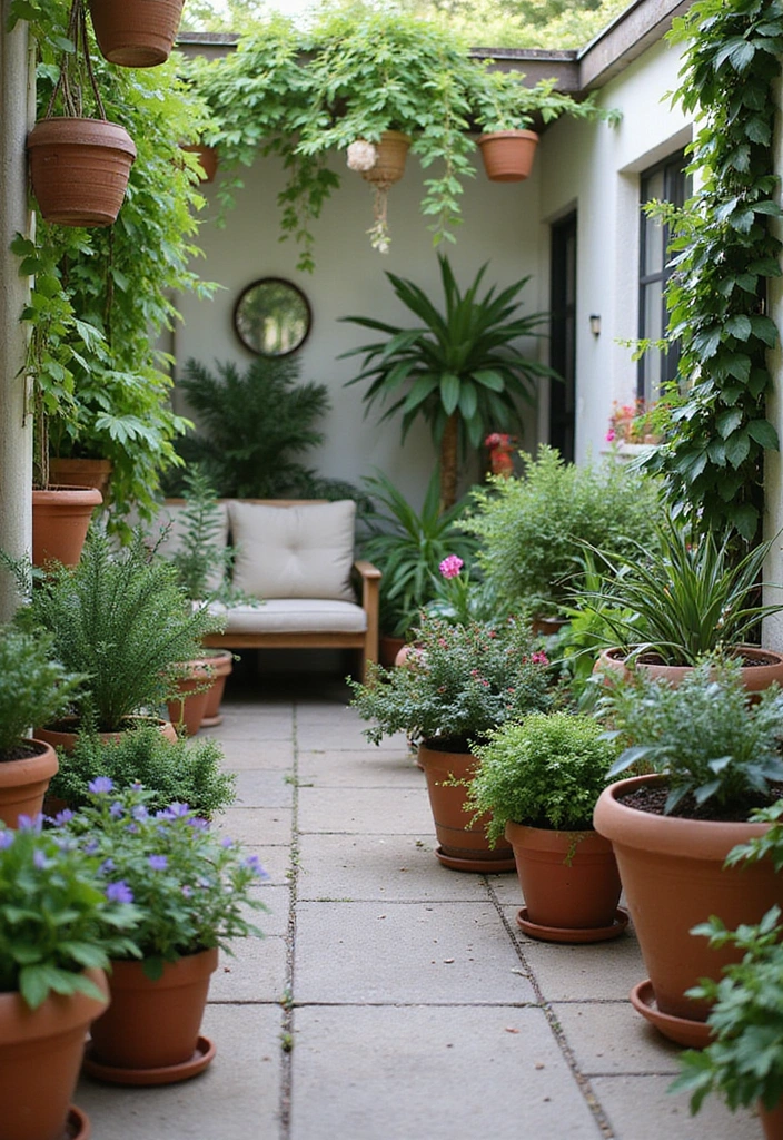 21 Tiny Patio Ideas for Cozy Outdoor Living - 6. Potted Plants: Bring the Outdoors In