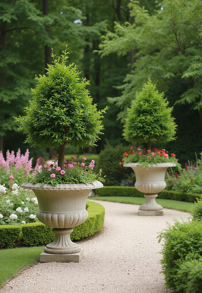 22 Big Pots for Plants Ideas Outdoor - 12. Elegant Urn Planters