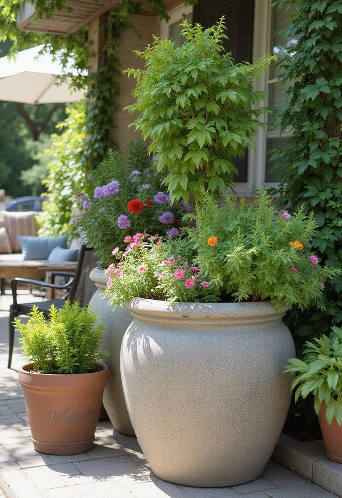 22 Big Pots for Plants Ideas Outdoor - 15. Large Self-Watering Pots