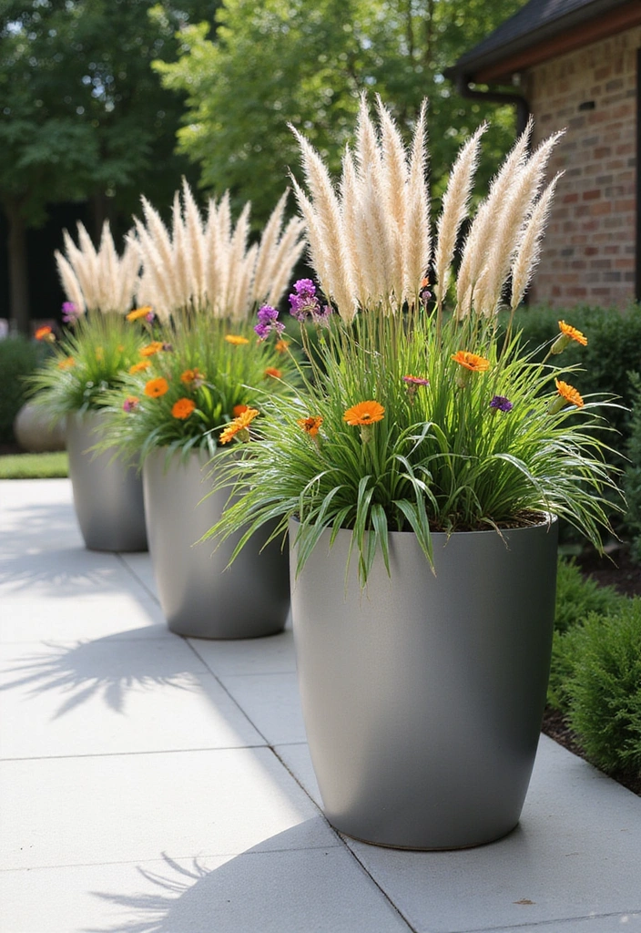 22 Big Pots for Plants Ideas Outdoor - 19. Elegant Cylindrical Planters