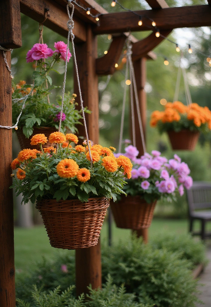 22 Big Pots for Plants Ideas Outdoor - 7. Whimsical Hanging Baskets