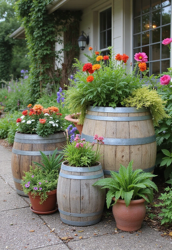 22 Big Pots for Plants Ideas Outdoor - 8. Unique Upcycled Planters