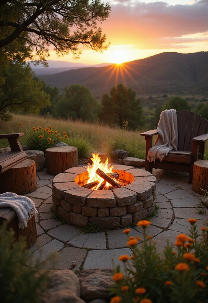 22 Boma Ideas Fire Pits for Outdoor Living - 1. Rustic Stone Fire Pit