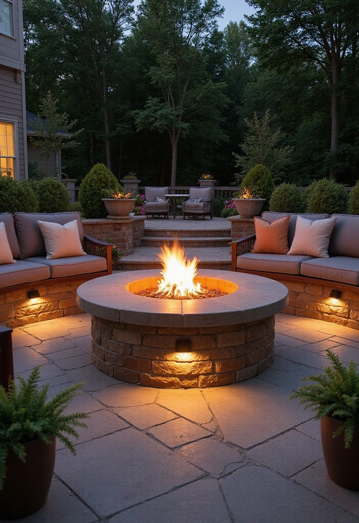 22 Boma Ideas Fire Pits for Outdoor Living - 3. Built-in Fire Pit