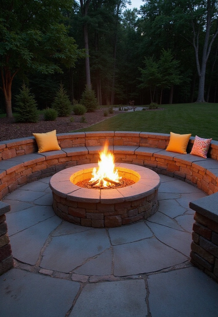 22 Boma Ideas Fire Pits for Outdoor Living - 6. Fire Pit with Seating Wall
