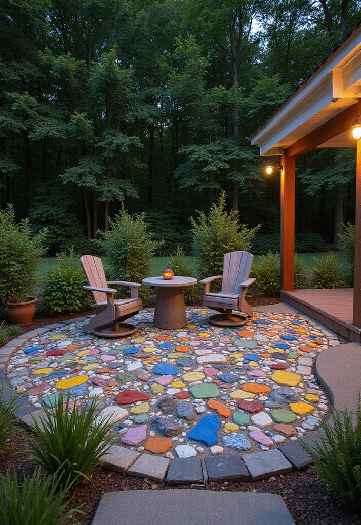 22 Eco-Friendly Paver Patio Ideas for Sustainable Outdoor Living - 10. Artistic Mosaic Patios