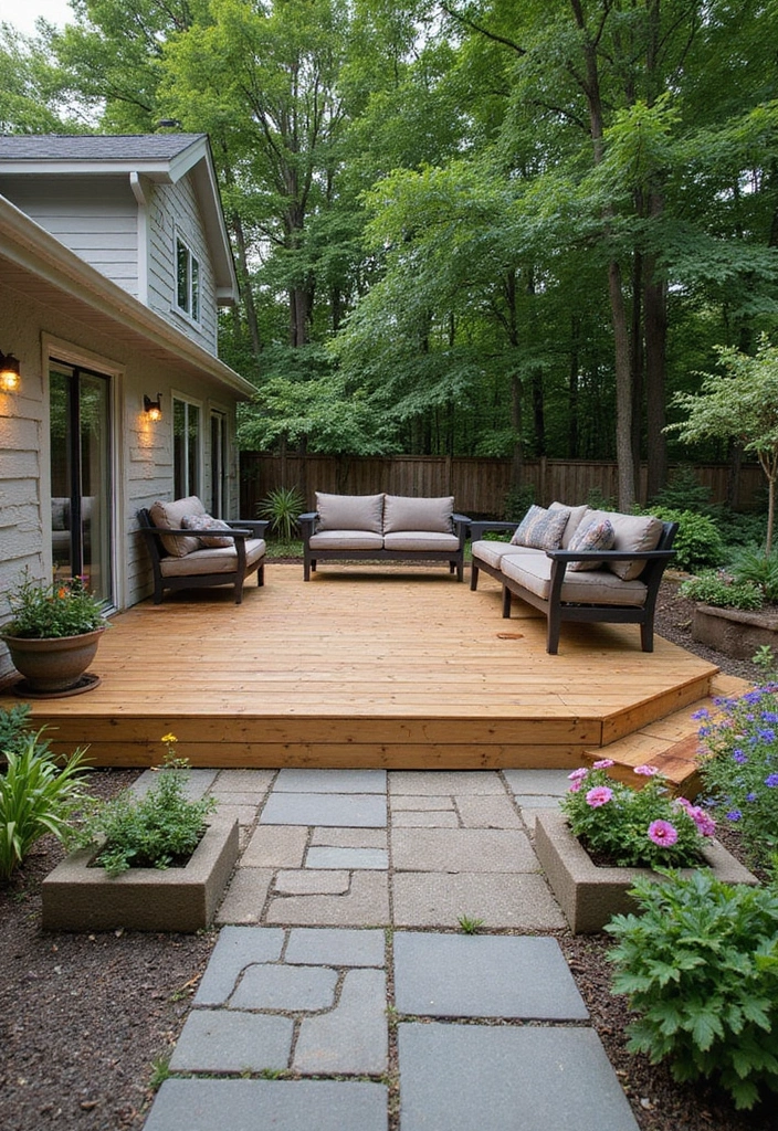 22 Eco-Friendly Paver Patio Ideas for Sustainable Outdoor Living - 11. Elevated Deck Patios