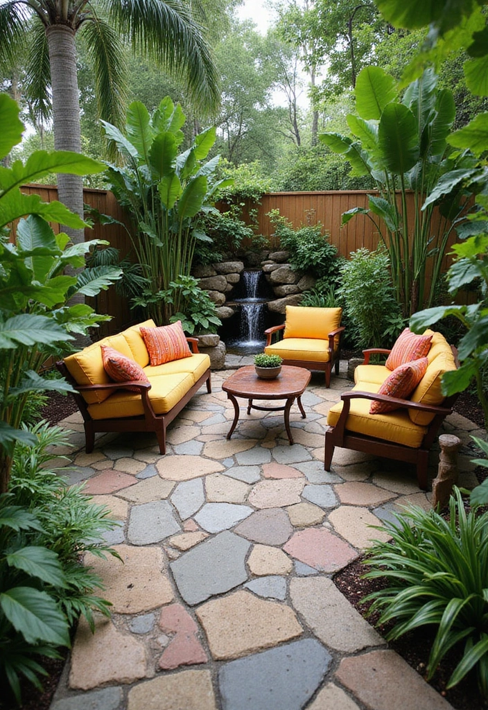 22 Eco-Friendly Paver Patio Ideas for Sustainable Outdoor Living - 15. Tropical Oasis Patios