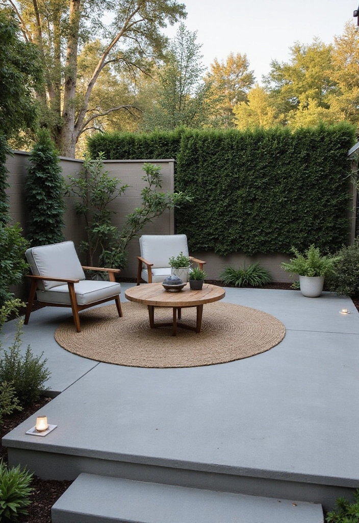22 Eco-Friendly Paver Patio Ideas for Sustainable Outdoor Living - 6. Minimalist Concrete Patios
