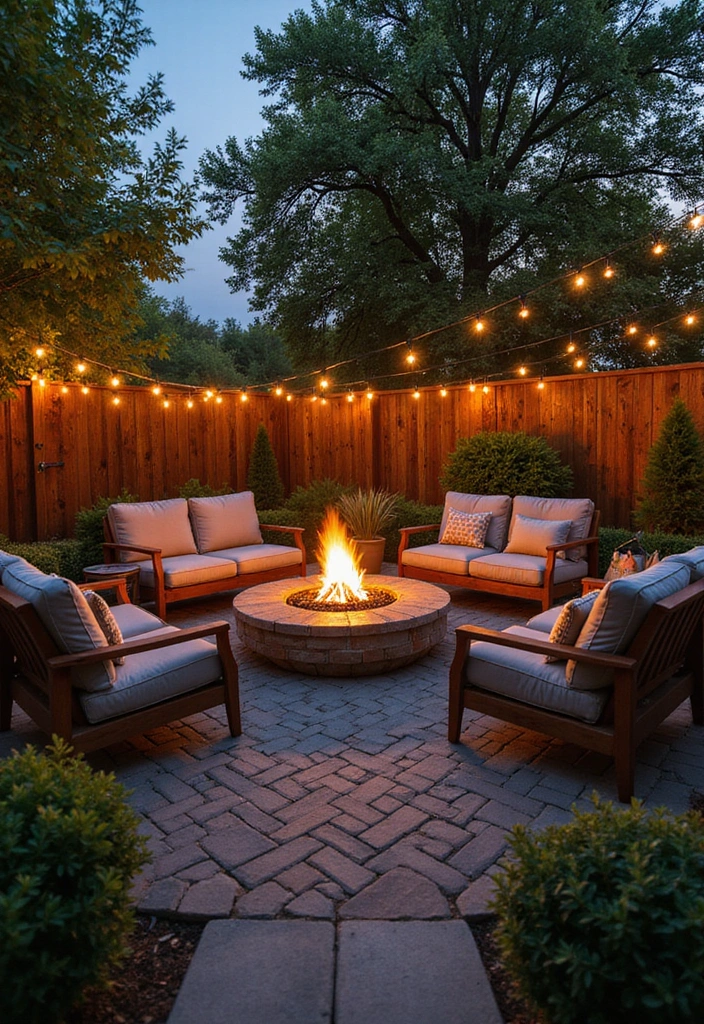 22 Eco-Friendly Paver Patio Ideas for Sustainable Outdoor Living - 7. Cozy Fire Pit Patios